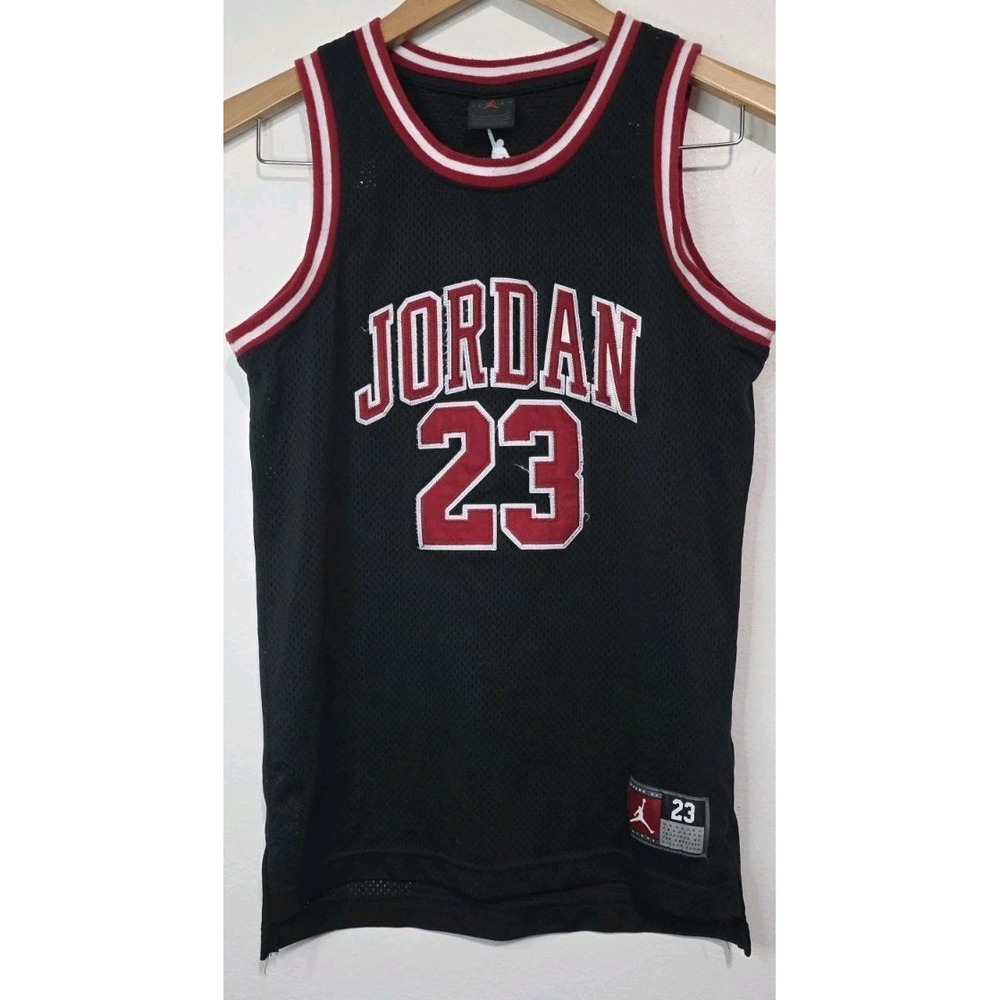 Nike‎ Michael Jordan #23 Basketball Jersey Black/Red NBA Youth M EUC